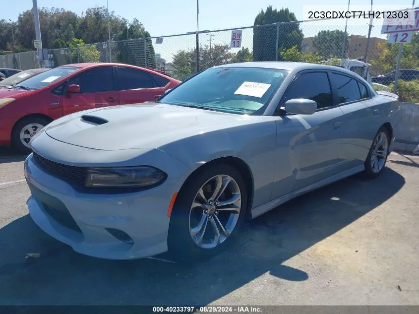 2020 Dodge Charger R/T Rwd VIN: 2C3CDXCT7LH212303 Lot: 40233797