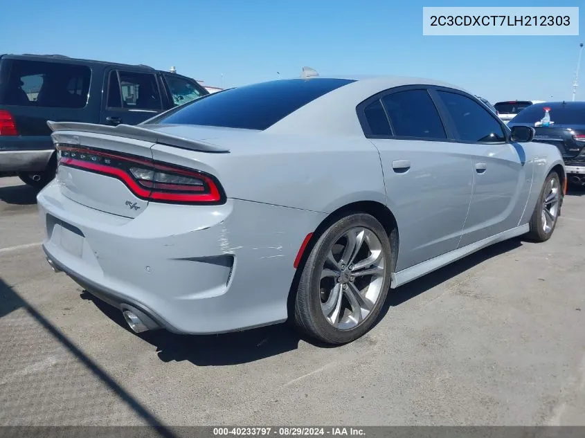 2020 Dodge Charger R/T Rwd VIN: 2C3CDXCT7LH212303 Lot: 40233797