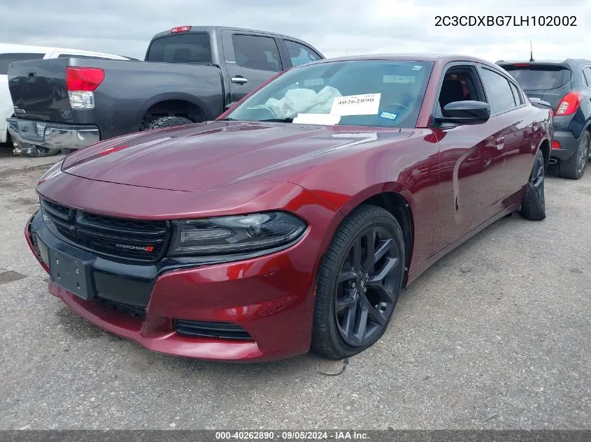 2020 Dodge Charger Sxt Rwd VIN: 2C3CDXBG7LH102002 Lot: 40262890