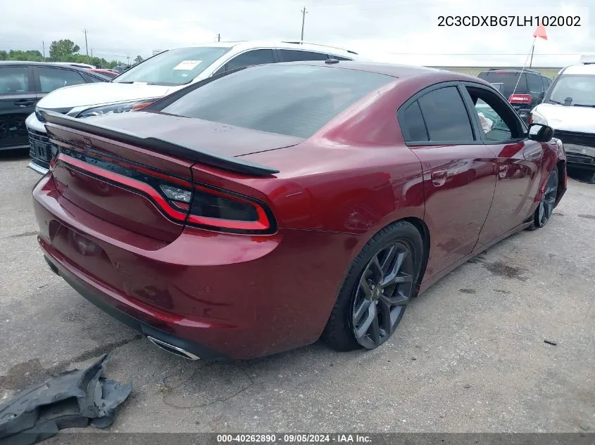 2020 Dodge Charger Sxt Rwd VIN: 2C3CDXBG7LH102002 Lot: 40262890