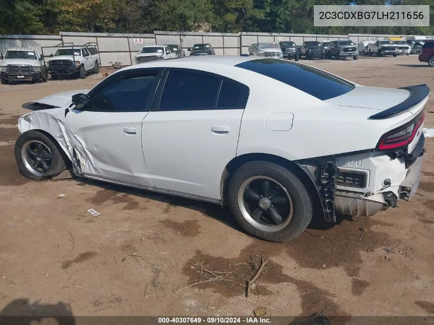 2020 Dodge Charger Sxt VIN: 2C3CDXBG7LH211656 Lot: 40307649