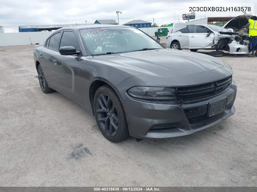 2020 Dodge Charger Sxt VIN: 2C3CDXBG2LH163578 Lot: 40315638