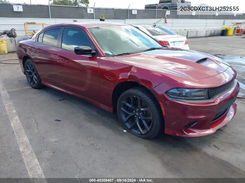 2020 Dodge Charger R/T Rwd VIN: 2C3CDXCT3LH252555 Lot: 40359407