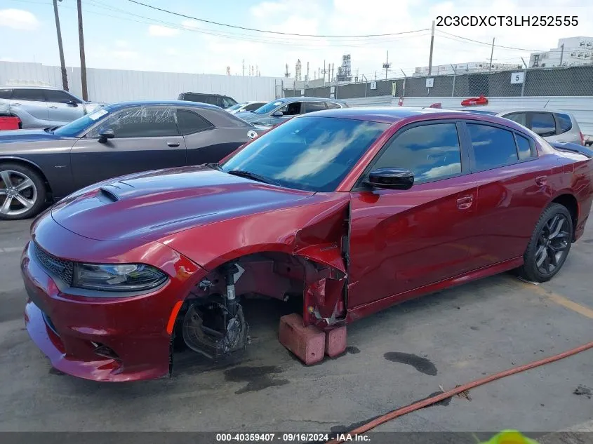 2020 Dodge Charger R/T Rwd VIN: 2C3CDXCT3LH252555 Lot: 40359407