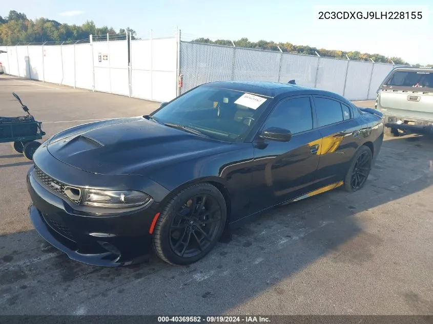 2020 Dodge Charger Scat Pack Rwd VIN: 2C3CDXGJ9LH228155 Lot: 40369582