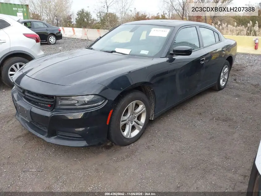 2C3CDXBGXLH207388 2020 Dodge Charger Sxt Rwd