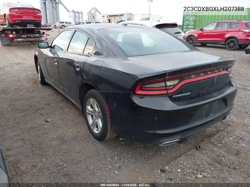 2C3CDXBGXLH207388 2020 Dodge Charger Sxt Rwd