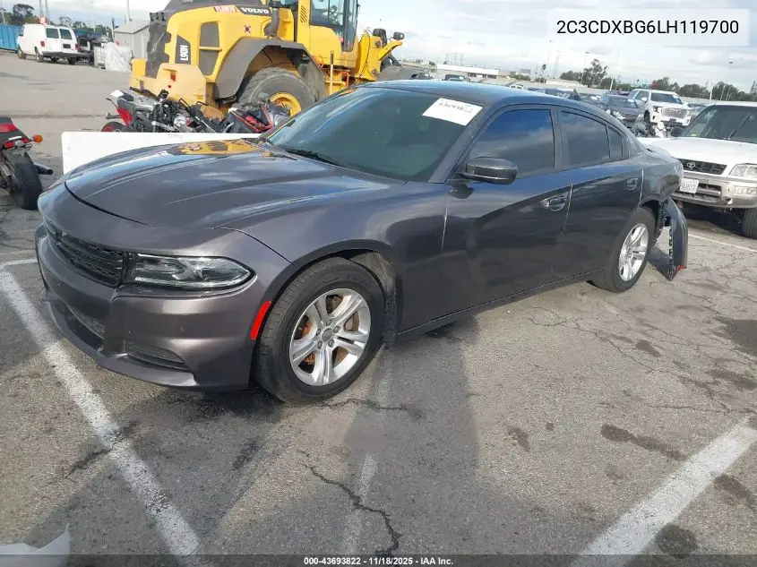 2C3CDXBG6LH119700 2020 Dodge Charger Sxt Rwd