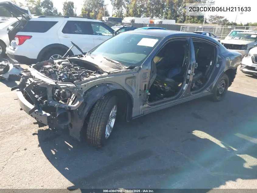 2C3CDXBG6LH211633 2020 Dodge Charger Sxt Rwd