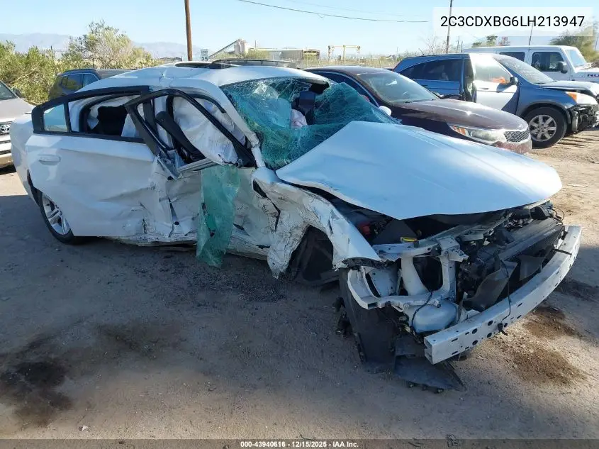 2C3CDXBG6LH213947 2020 Dodge Charger Sxt Rwd