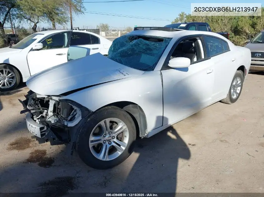 2C3CDXBG6LH213947 2020 Dodge Charger Sxt Rwd