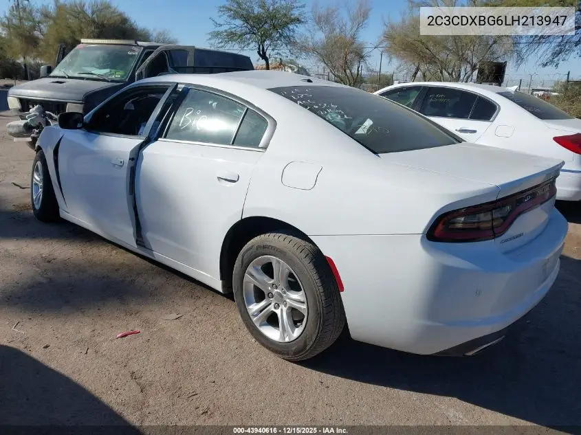 2C3CDXBG6LH213947 2020 Dodge Charger Sxt Rwd