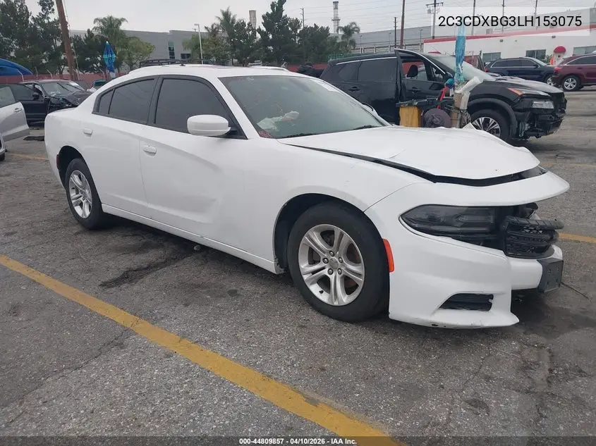 2C3CDXBG3LH153075 2020 Dodge Charger Sxt Rwd