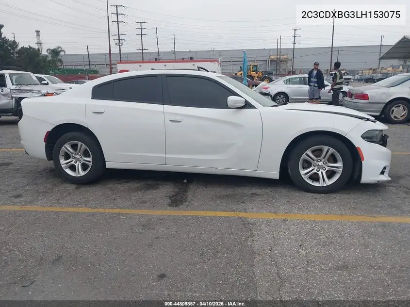 2C3CDXBG3LH153075 2020 Dodge Charger Sxt Rwd