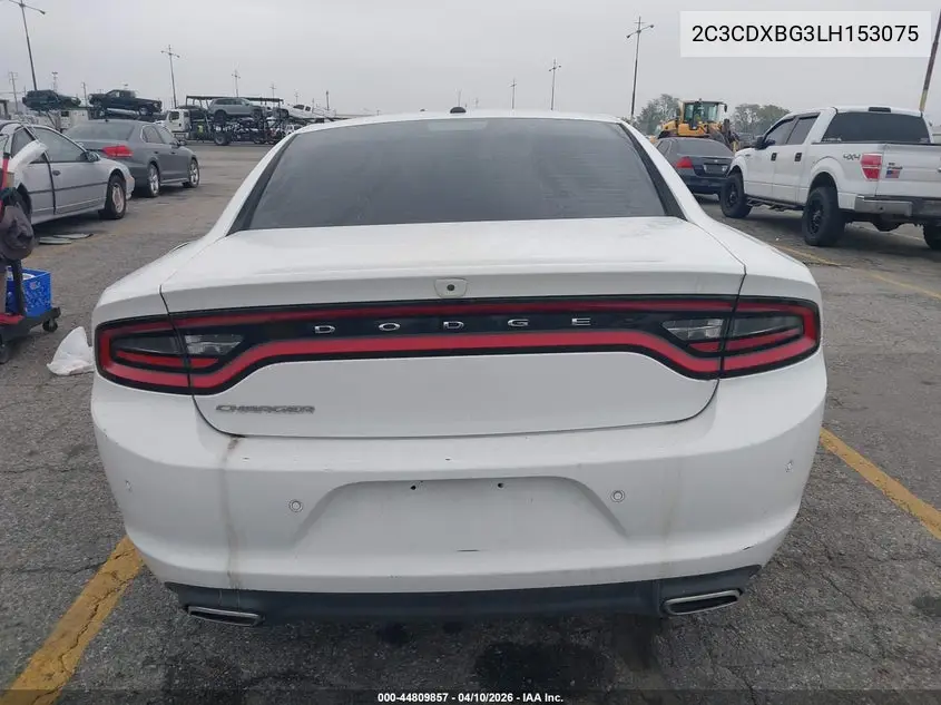 2C3CDXBG3LH153075 2020 Dodge Charger Sxt Rwd