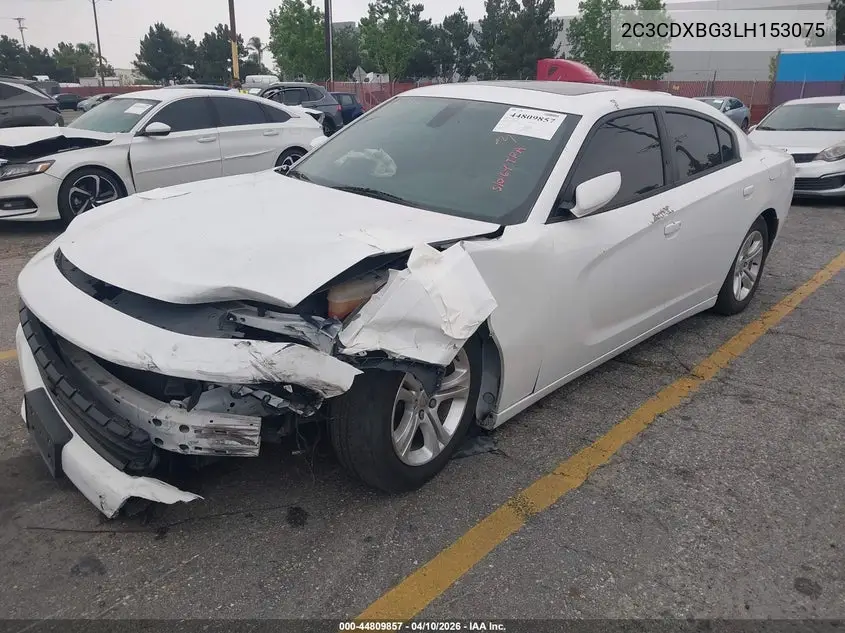 2C3CDXBG3LH153075 2020 Dodge Charger Sxt Rwd