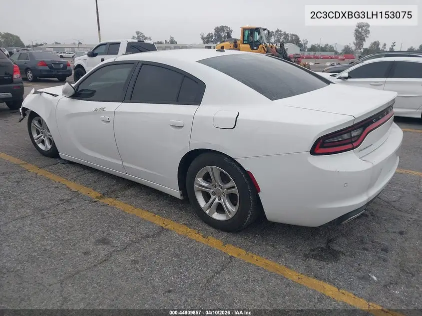 2C3CDXBG3LH153075 2020 Dodge Charger Sxt Rwd