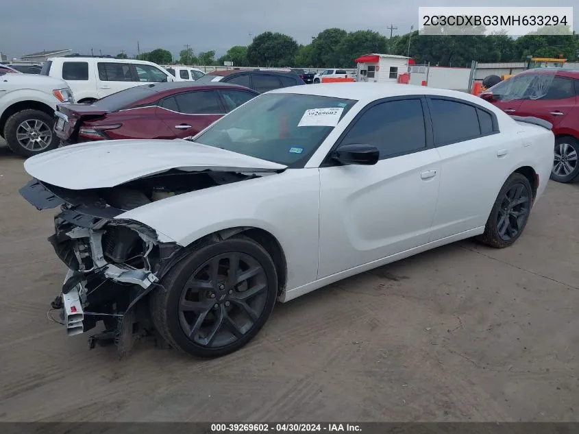 2021 Dodge Charger Sxt Rwd VIN: 2C3CDXBG3MH633294 Lot: 39269602