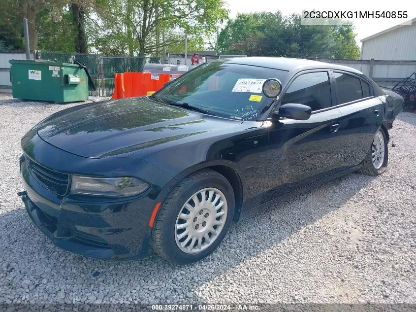 2021 Dodge Charger Police Awd VIN: 2C3CDXKG1MH540855 Lot: 39274871