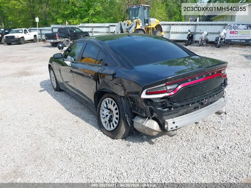 2021 Dodge Charger Police Awd VIN: 2C3CDXKG1MH540855 Lot: 39274871