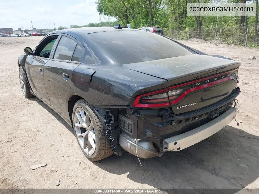 2C3CDXBG3MH540601 2021 Dodge Charger Sxt Rwd