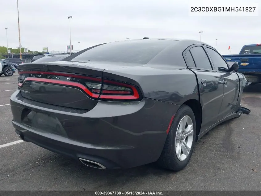 2021 Dodge Charger Sxt Rwd VIN: 2C3CDXBG1MH541827 Lot: 39367788