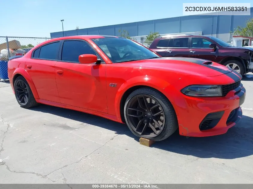 2021 Dodge Charger Scat Pack Widebody Rwd VIN: 2C3CDXGJ6MH583351 Lot: 39384670