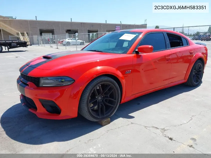 2021 Dodge Charger Scat Pack Widebody Rwd VIN: 2C3CDXGJ6MH583351 Lot: 39384670