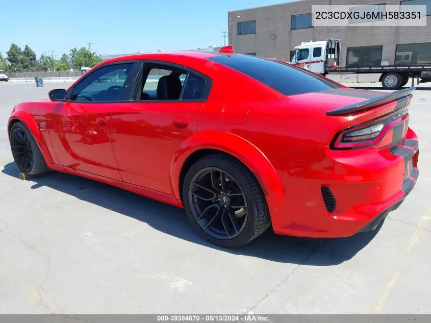 2021 Dodge Charger Scat Pack Widebody Rwd VIN: 2C3CDXGJ6MH583351 Lot: 39384670