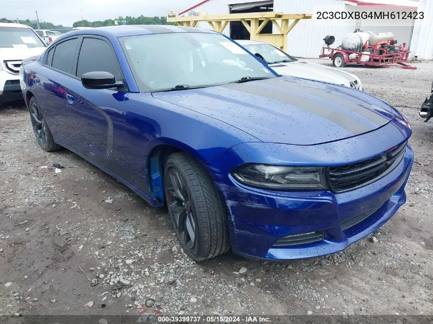 2C3CDXBG4MH612423 2021 Dodge Charger Sxt Rwd