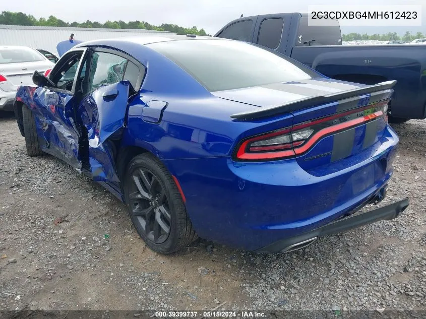 2C3CDXBG4MH612423 2021 Dodge Charger Sxt Rwd