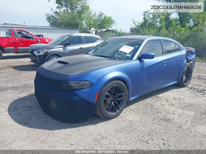 2021 Dodge Charger Scat Pack Widebody Rwd VIN: 2C3CDXGJ7MH668036 Lot: 39420695