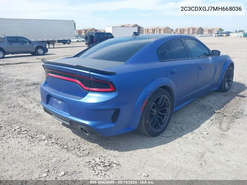 2021 Dodge Charger Scat Pack Widebody Rwd VIN: 2C3CDXGJ7MH668036 Lot: 39420695