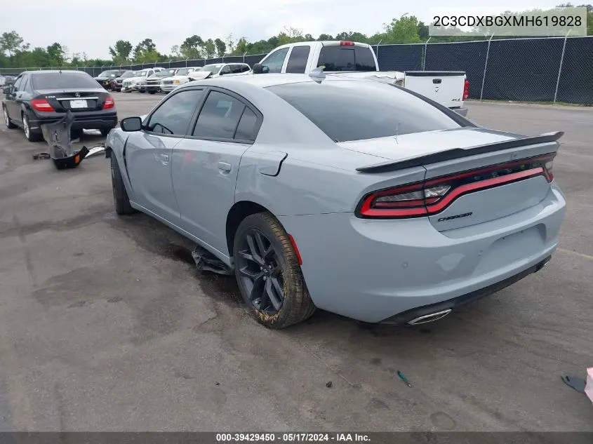 2021 Dodge Charger Sxt Rwd VIN: 2C3CDXBGXMH619828 Lot: 39429450