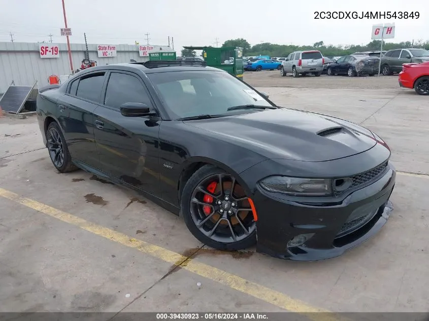 2021 Dodge Charger Scat Pack Rwd VIN: 2C3CDXGJ4MH543849 Lot: 39430923