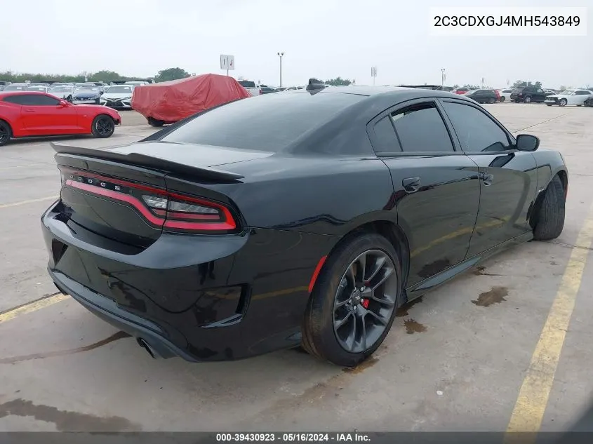 2021 Dodge Charger Scat Pack Rwd VIN: 2C3CDXGJ4MH543849 Lot: 39430923