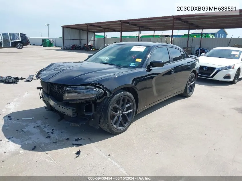 2021 Dodge Charger Sxt Rwd VIN: 2C3CDXBG9MH633591 Lot: 39439454