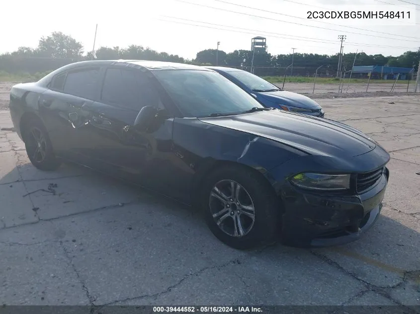 2021 Dodge Charger Sxt Rwd VIN: 2C3CDXBG5MH548411 Lot: 39444552