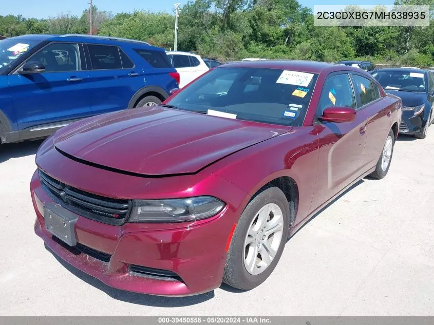 2C3CDXBG7MH638935 2021 Dodge Charger Sxt Rwd