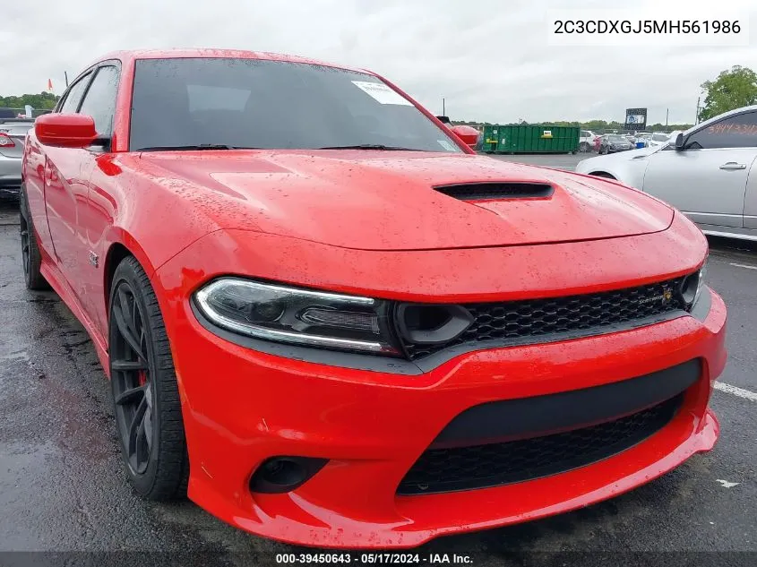 2021 Dodge Charger Scat Pack Rwd VIN: 2C3CDXGJ5MH561986 Lot: 39450643