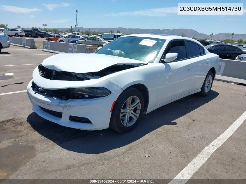 2C3CDXBG5MH514730 2021 Dodge Charger Sxt Rwd