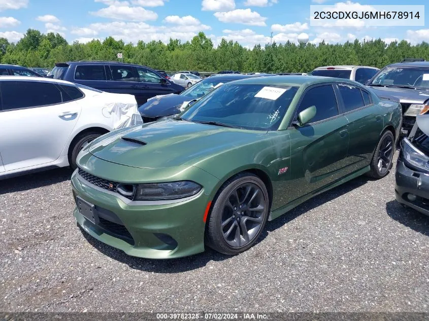 2021 Dodge Charger Scat Pack Rwd VIN: 2C3CDXGJ6MH678914 Lot: 39782325