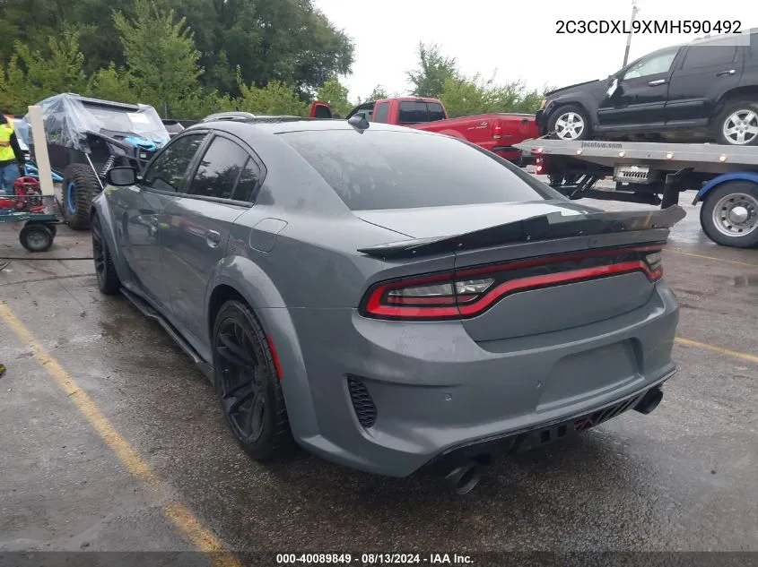 2021 Dodge Charger Srt Hellcat Redeye Widebody Rwd VIN: 2C3CDXL9XMH590492 Lot: 40089849