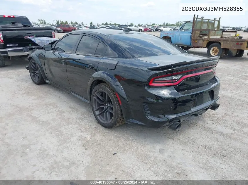 2021 Dodge Charger Scat Pack Widebody Rwd VIN: 2C3CDXGJ3MH528355 Lot: 40195347