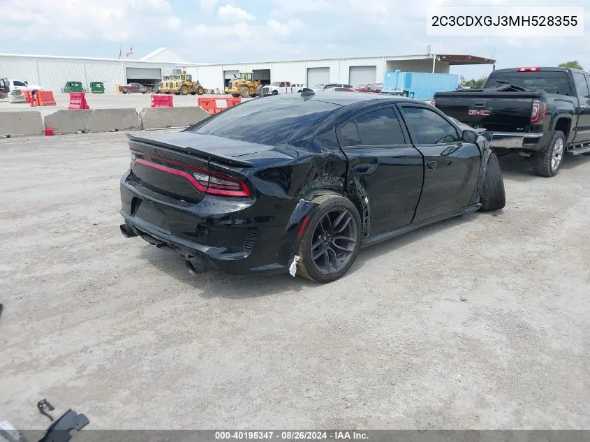 2021 Dodge Charger Scat Pack Widebody Rwd VIN: 2C3CDXGJ3MH528355 Lot: 40195347