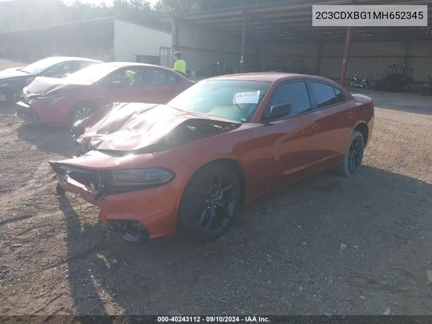 2C3CDXBG1MH652345 2021 Dodge Charger Sxt Rwd