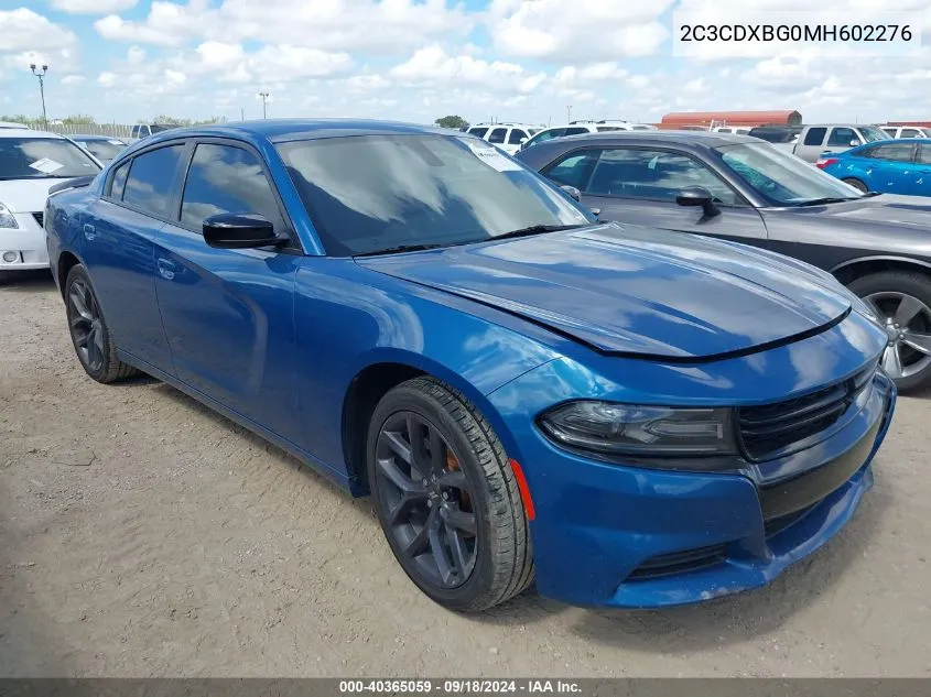 2021 Dodge Charger Sxt VIN: 2C3CDXBG0MH602276 Lot: 40365059