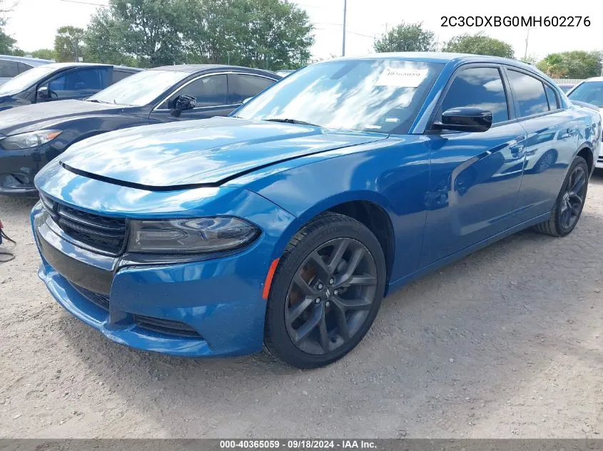 2021 Dodge Charger Sxt VIN: 2C3CDXBG0MH602276 Lot: 40365059