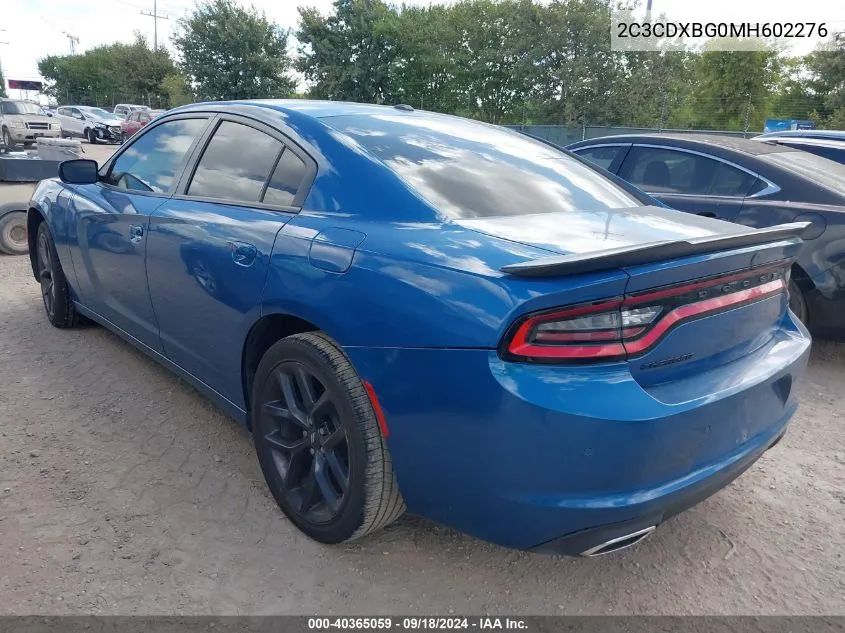 2021 Dodge Charger Sxt VIN: 2C3CDXBG0MH602276 Lot: 40365059