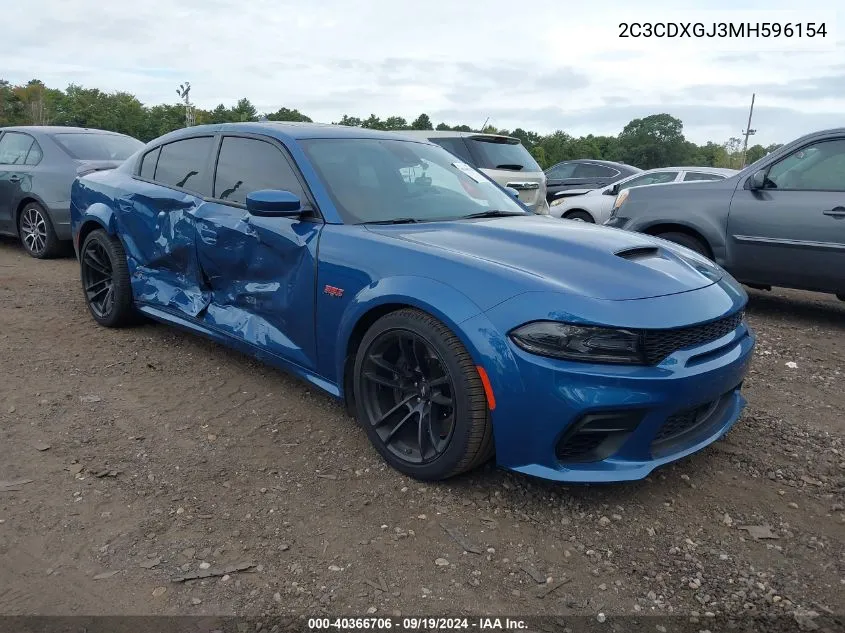 2021 Dodge Charger Scat Pack Widebody Rwd VIN: 2C3CDXGJ3MH596154 Lot: 40366706